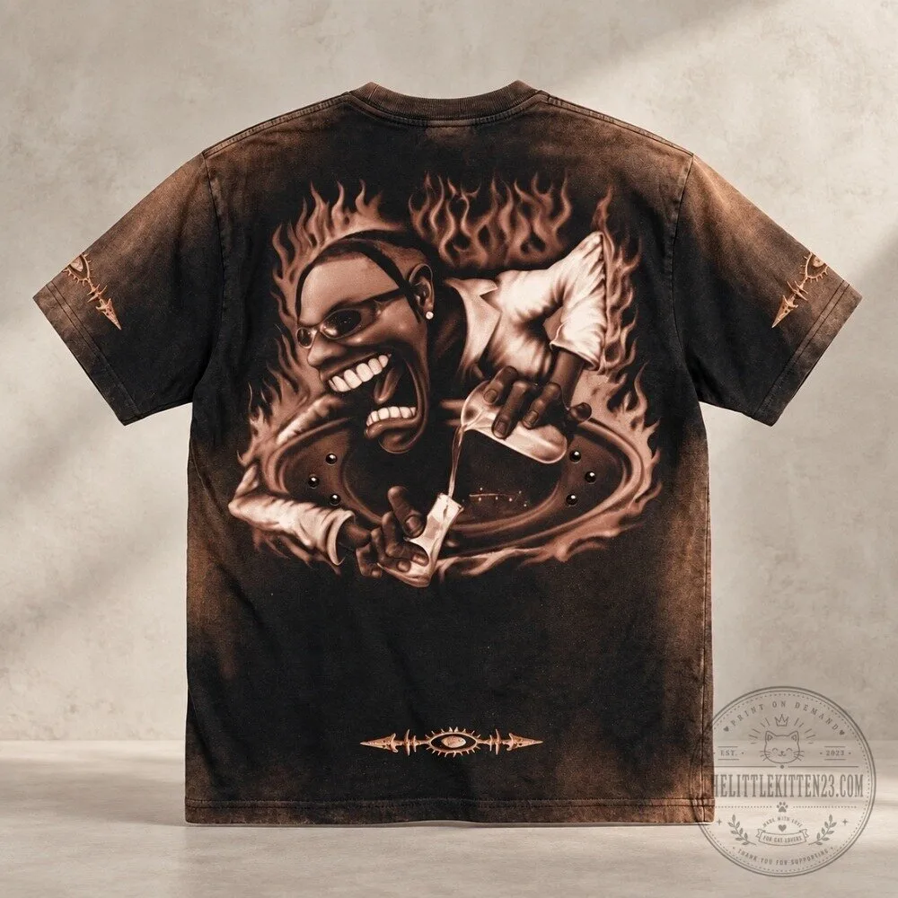 Travis Scotts CJ x Oakley Catalyst Logo T Shirt 4 Travis Scotts CJ x Oakley Catalyst Logo T Shirt