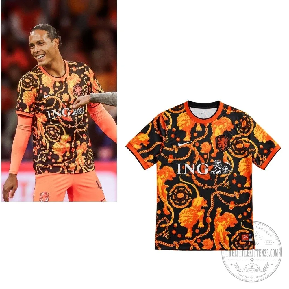 Virgil van Dijk Patta Netherlands Academy Pro Lion Jersey Shirt 2026 3 Virgil van Dijk Patta Netherlands Academy Pro Lion Jersey Shirt 2026