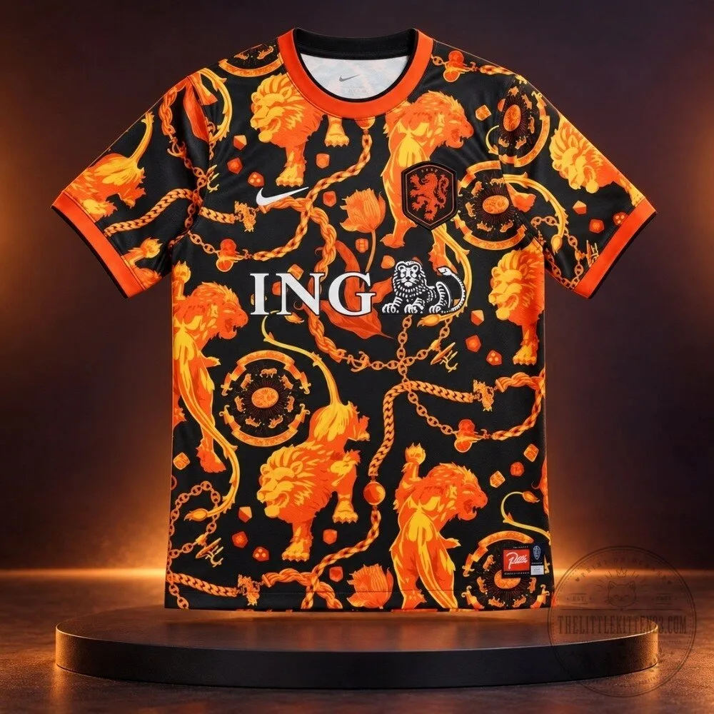 Virgil van Dijk Patta Netherlands Academy Pro Lion Jersey Shirt 2026 4 Virgil van Dijk Patta Netherlands Academy Pro Lion Jersey Shirt 2026
