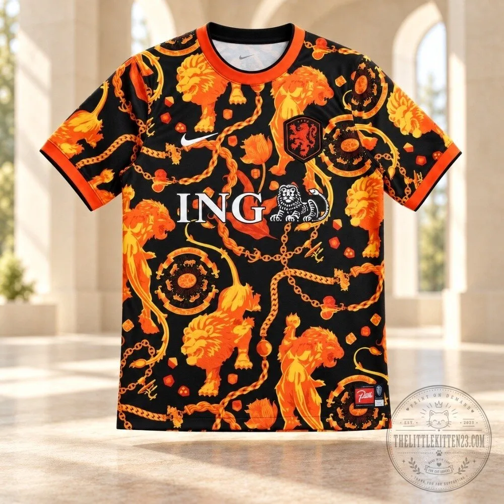 Virgil van Dijk Patta Netherlands Academy Pro Lion Jersey Shirt 2026 5 Virgil van Dijk Patta Netherlands Academy Pro Lion Jersey Shirt 2026