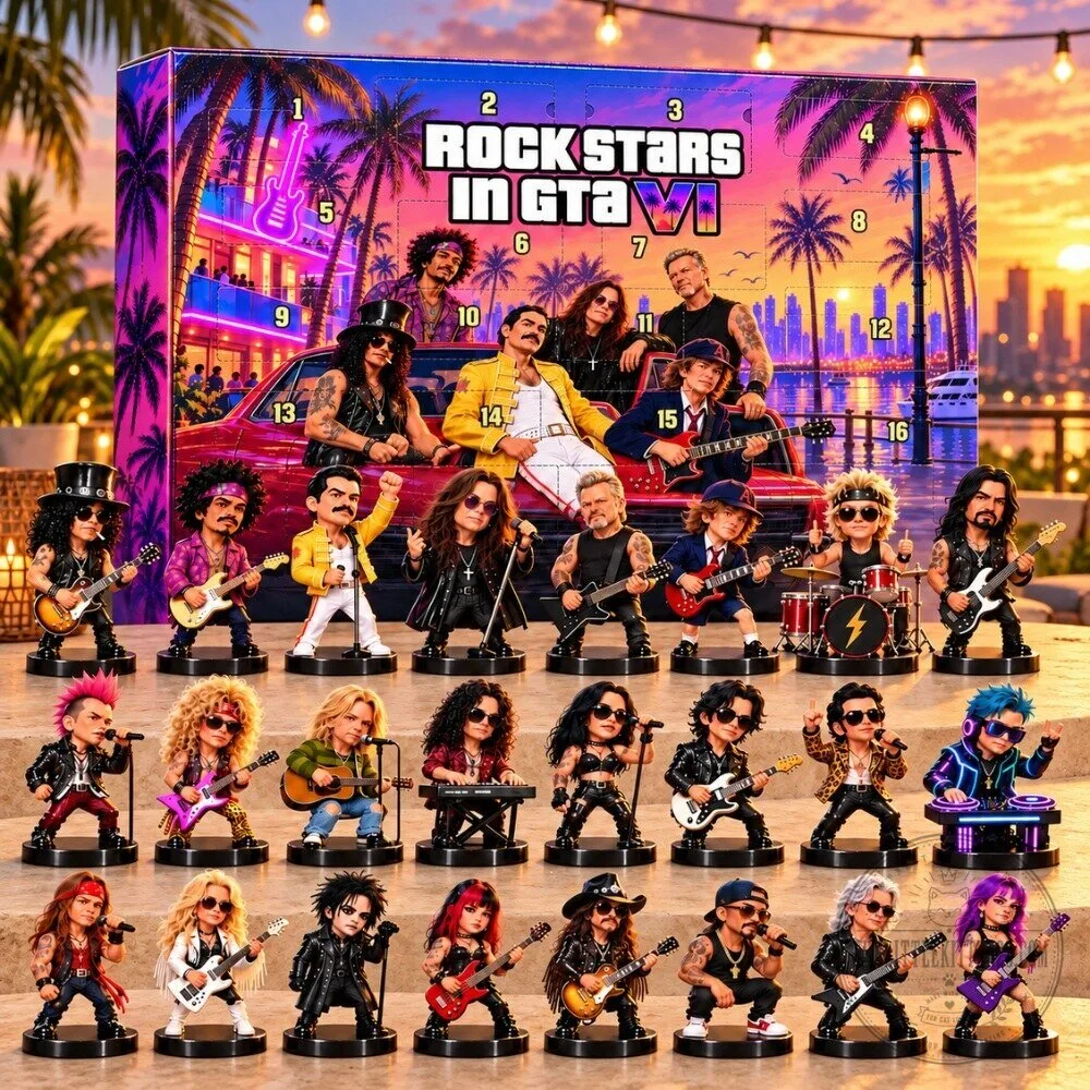 Rockstars in GTA 6 Advent Calendar 2026 - 24 Days Rock Music Legends Christmas Gift Box 4 Rockstars in GTA 6 Advent Calendar 2026 - 24 Days Rock Music Legends Christmas Gift Box