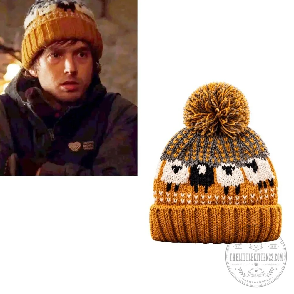 Resident Evil Bryan Chunky Knitted Beanie Hat with Sheep Design