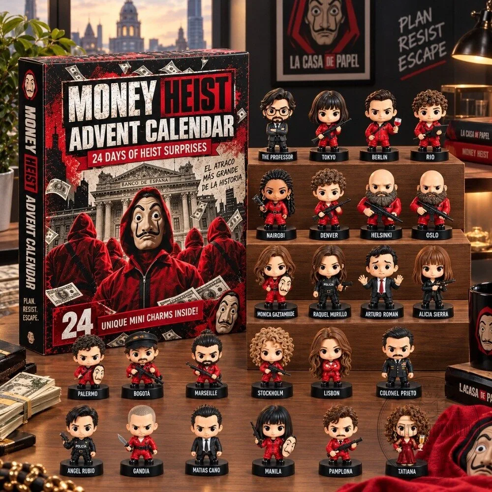 Money Heist Advent Calendar 2026 - 24 Days La Casa De Papel Collectibles Christmas Gift Box 3 Money Heist Advent Calendar 2026 - 24 Days La Casa De Papel Collectibles Christmas Gift Box