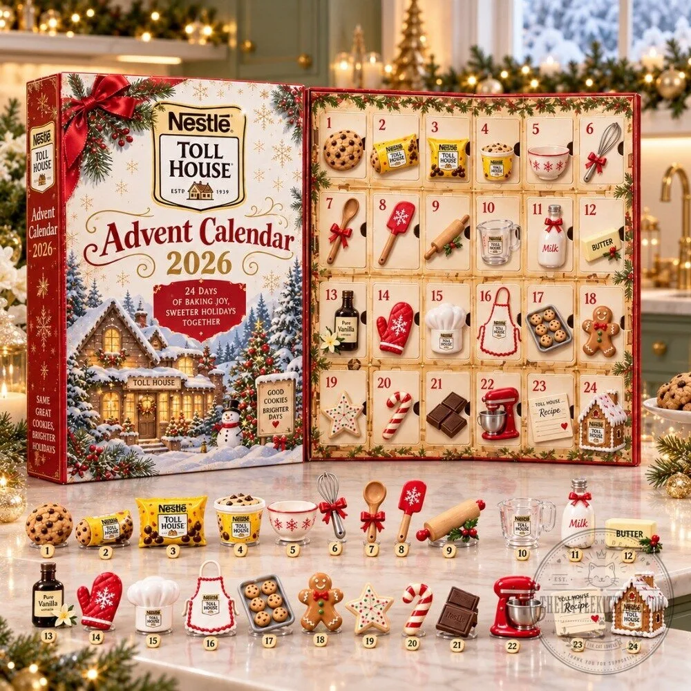 Nestle Toll House Advent Calendar 2026 - 24-Day Christmas Baking Countdown Gift Box