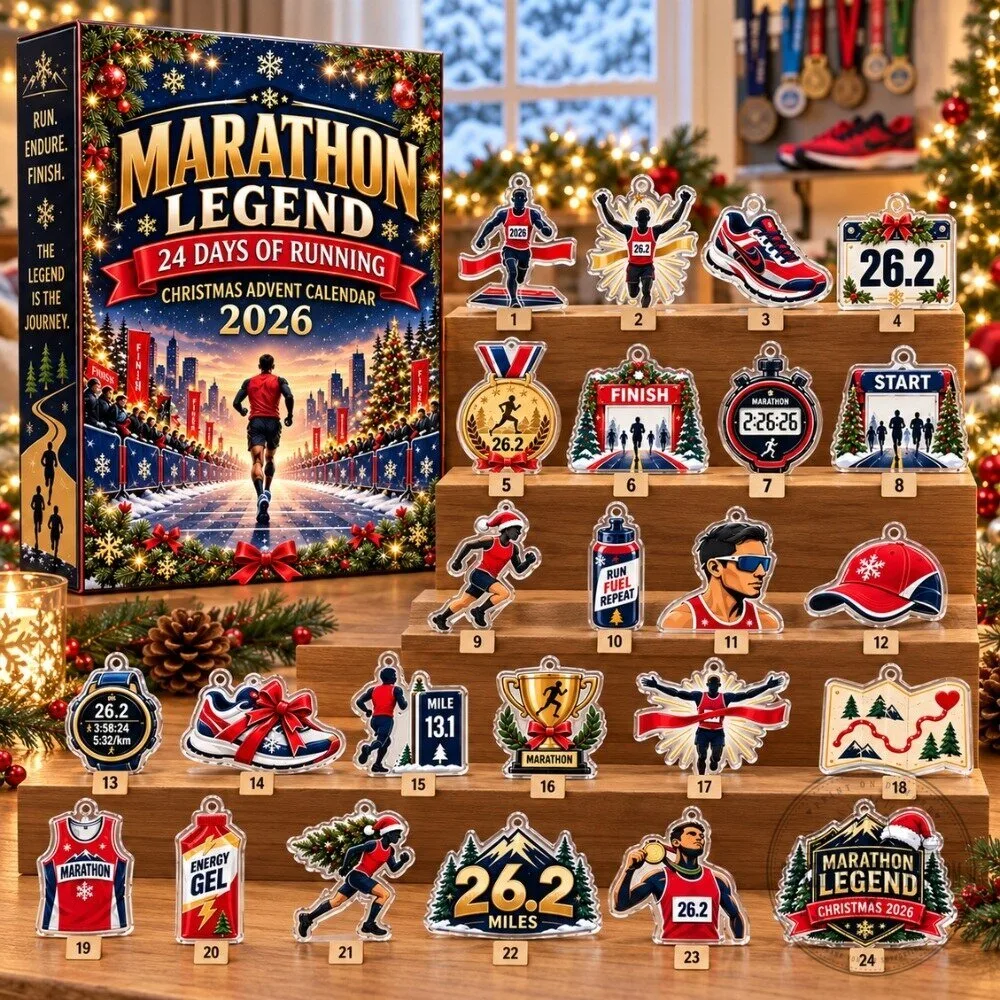 Marathon Legend Advent Calendar 2026 - 24 Days of Running Christmas Countdown Box