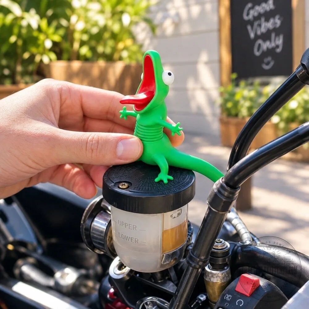 WobblyBud Funny Lizard Ridebuddy Green Bobblehead