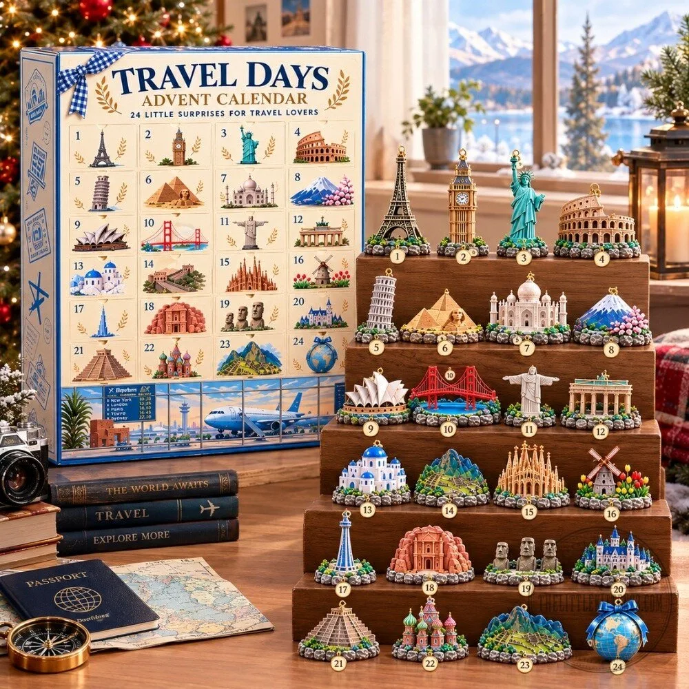 Travel Days Advent Calendar 2026 - 24 Little Surprises World Landmarks Christmas Countdown Box for Travel Lovers 4 Travel Days Advent Calendar 2026 - 24 Little Surprises World Landmarks Christmas Countdown Box for Travel Lovers