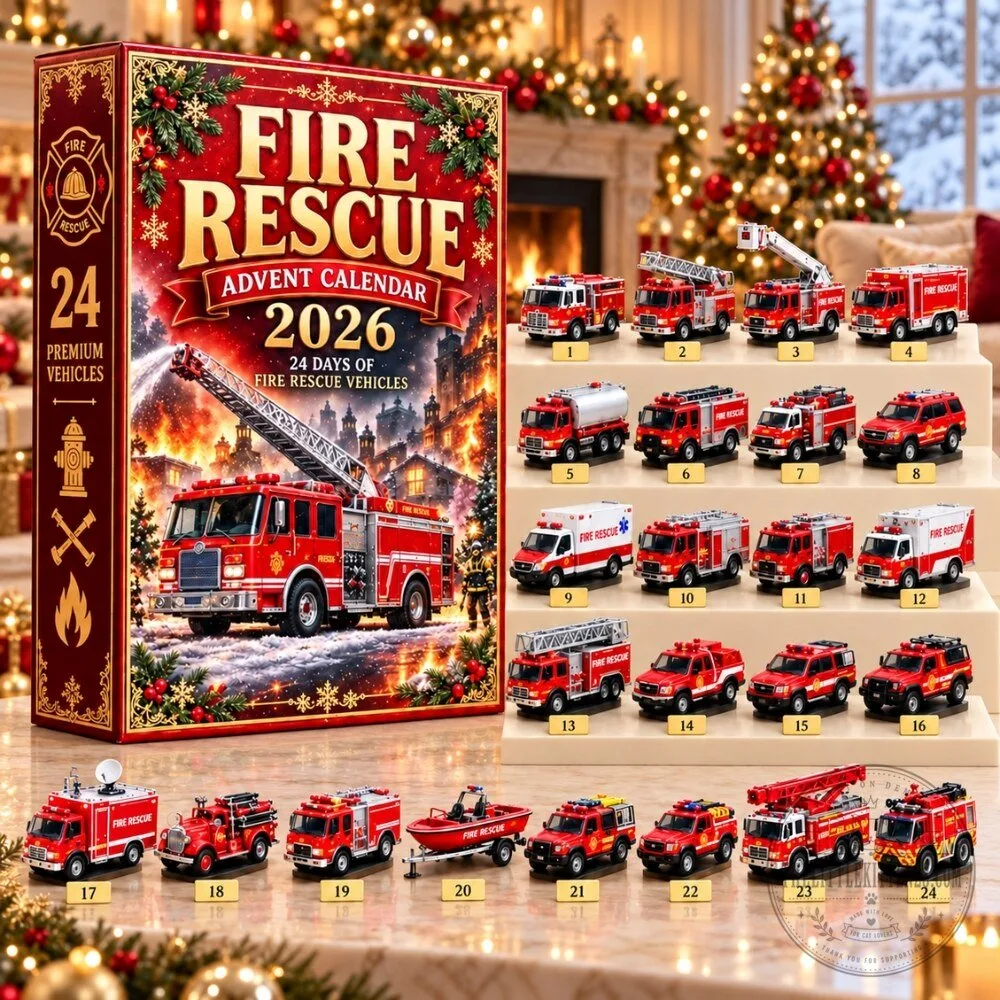 Fire Rescue Advent Calendar 2026 - 24 Days of Fire Rescue Premium Vehicles Christmas Countdown Box 4 Fire Rescue Advent Calendar 2026 - 24 Days of Fire Rescue Premium Vehicles Christmas Countdown Box