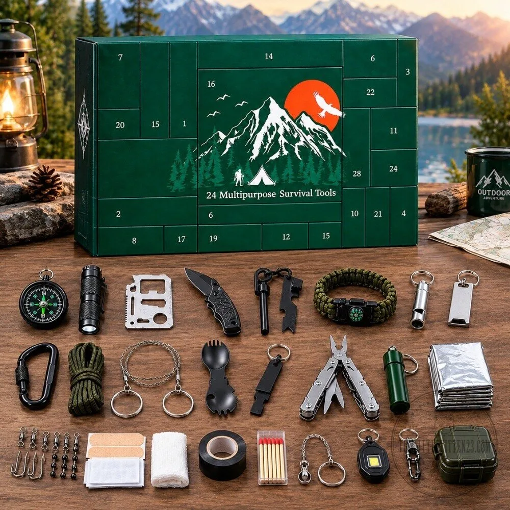 Outdoor Survival Tools Advent Calendar 2026 - 24 Days Camping & Hiking Gear Christmas Countdown Box 3 Outdoor Survival Tools Advent Calendar 2026 - 24 Days Camping & Hiking Gear Christmas Countdown Box