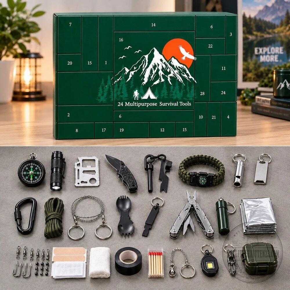 Outdoor Survival Tools Advent Calendar 2026 - 24 Days Camping & Hiking Gear Christmas Countdown Box 4 Outdoor Survival Tools Advent Calendar 2026 - 24 Days Camping & Hiking Gear Christmas Countdown Box