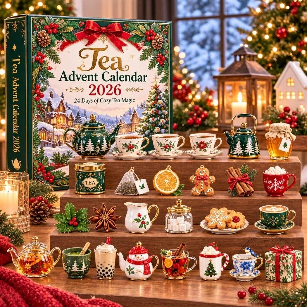 Tea Advent Calendar 2026 - 24 Days Miniature Teapot & Teacup Ornaments Holiday Countdown Box 5 Tea Advent Calendar 2026 - 24 Days Miniature Teapot & Teacup Ornaments Holiday Countdown Box