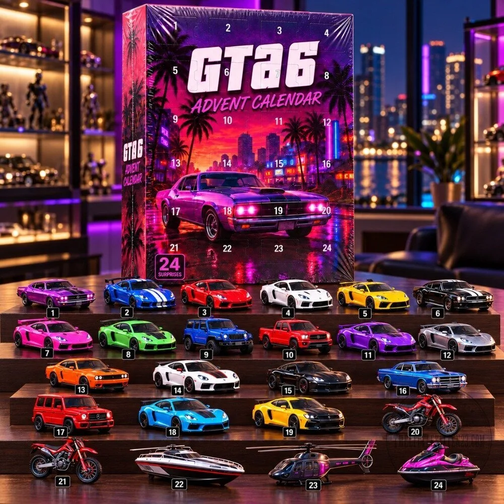 GTA 6 Advent Calendar 2026 - 24 Days Vehicles & Gaming Christmas Countdown Box 4 GTA 6 Advent Calendar 2026 - 24 Days Vehicles & Gaming Christmas Countdown Box
