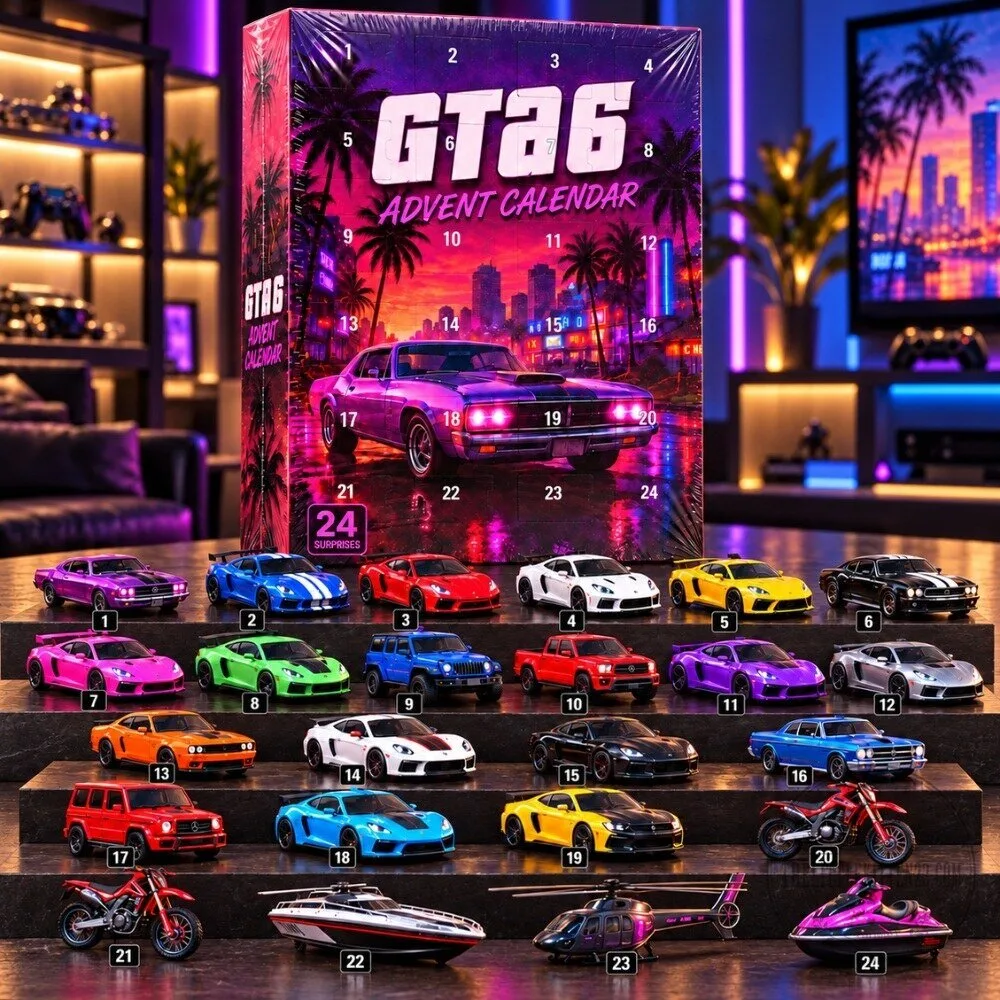 GTA 6 Advent Calendar 2026 - 24 Days Vehicles & Gaming Christmas Countdown Box 5 GTA 6 Advent Calendar 2026 - 24 Days Vehicles & Gaming Christmas Countdown Box
