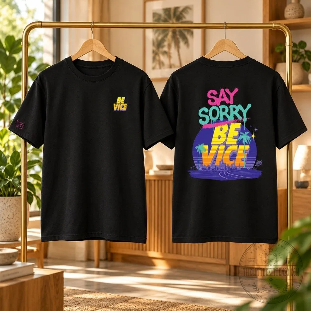 GTA 6 Queen Andrea SAY SORRY BE VICE T-Shirt 3 GTA 6 Queen Andrea SAY SORRY BE VICE T-Shirt