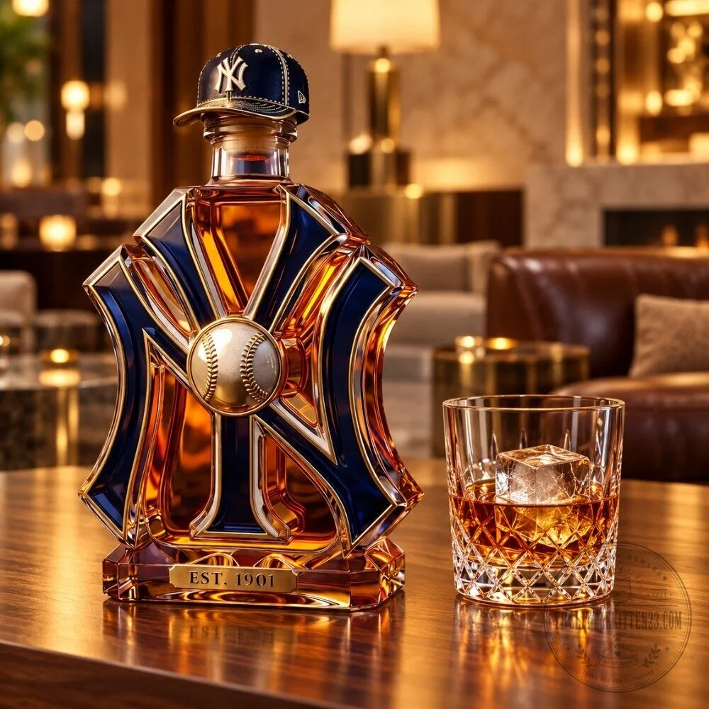 New York Yankees MLB Whiskey Decanter 2026 Special 3 New York Yankees MLB Whiskey Decanter 2026 Special
