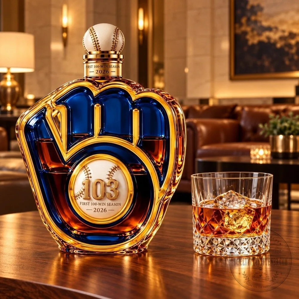 Milwaukee Brewers First 100-Win Season Whiskey Decanter 2026