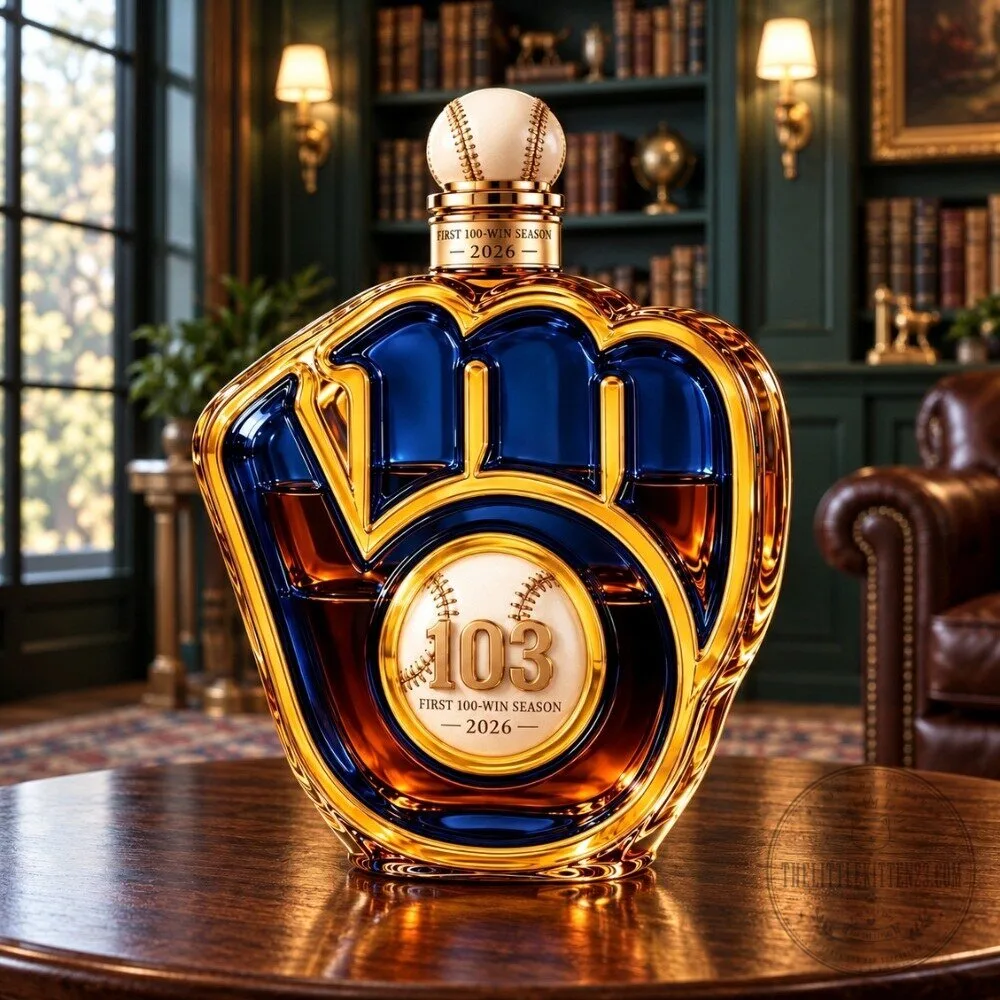 Milwaukee Brewers First 100-Win Season Whiskey Decanter 2026 4 Milwaukee Brewers First 100-Win Season Whiskey Decanter 2026