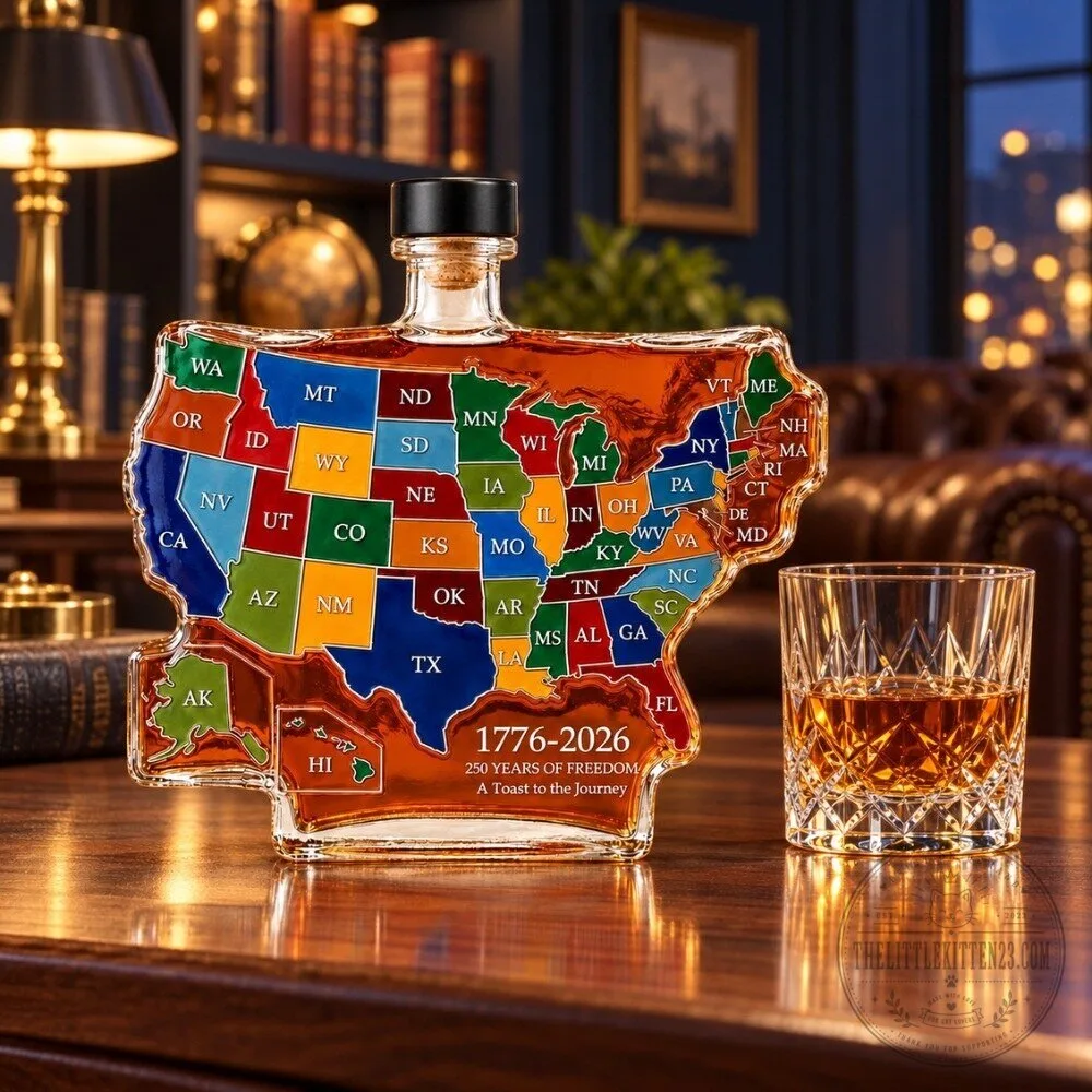 USA Semiquincentennial 250 Years Of Freedom Whiskey Bottle Decanter 2026